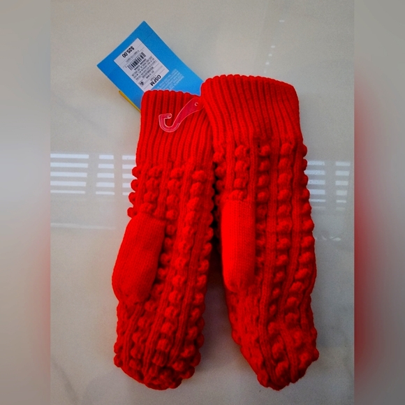 Adult Lego Red Stud Knit Mittens Winter Gloves OSFM - Picture 1 of 5
